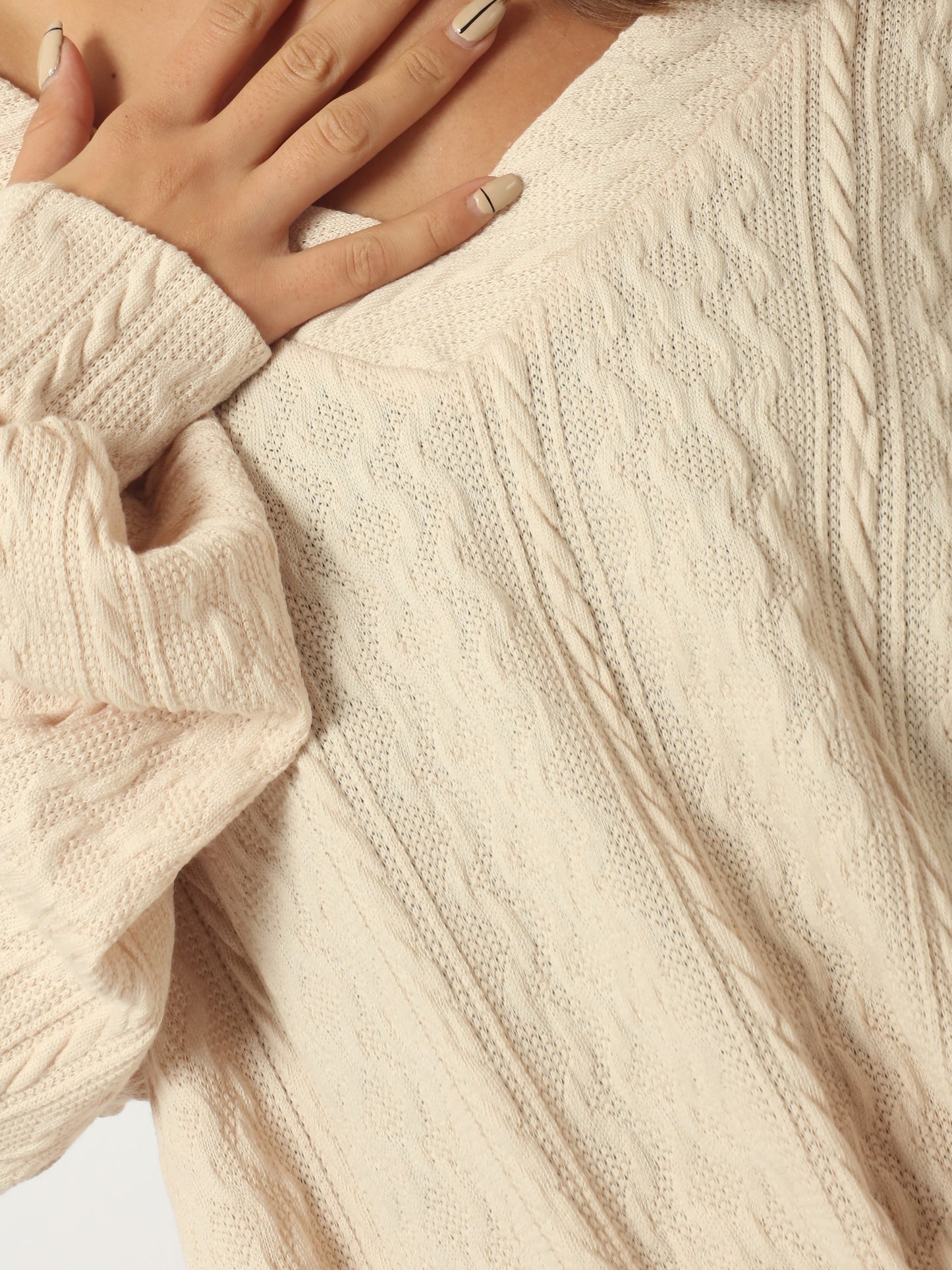 Comfy Oversized Pullover - Beige