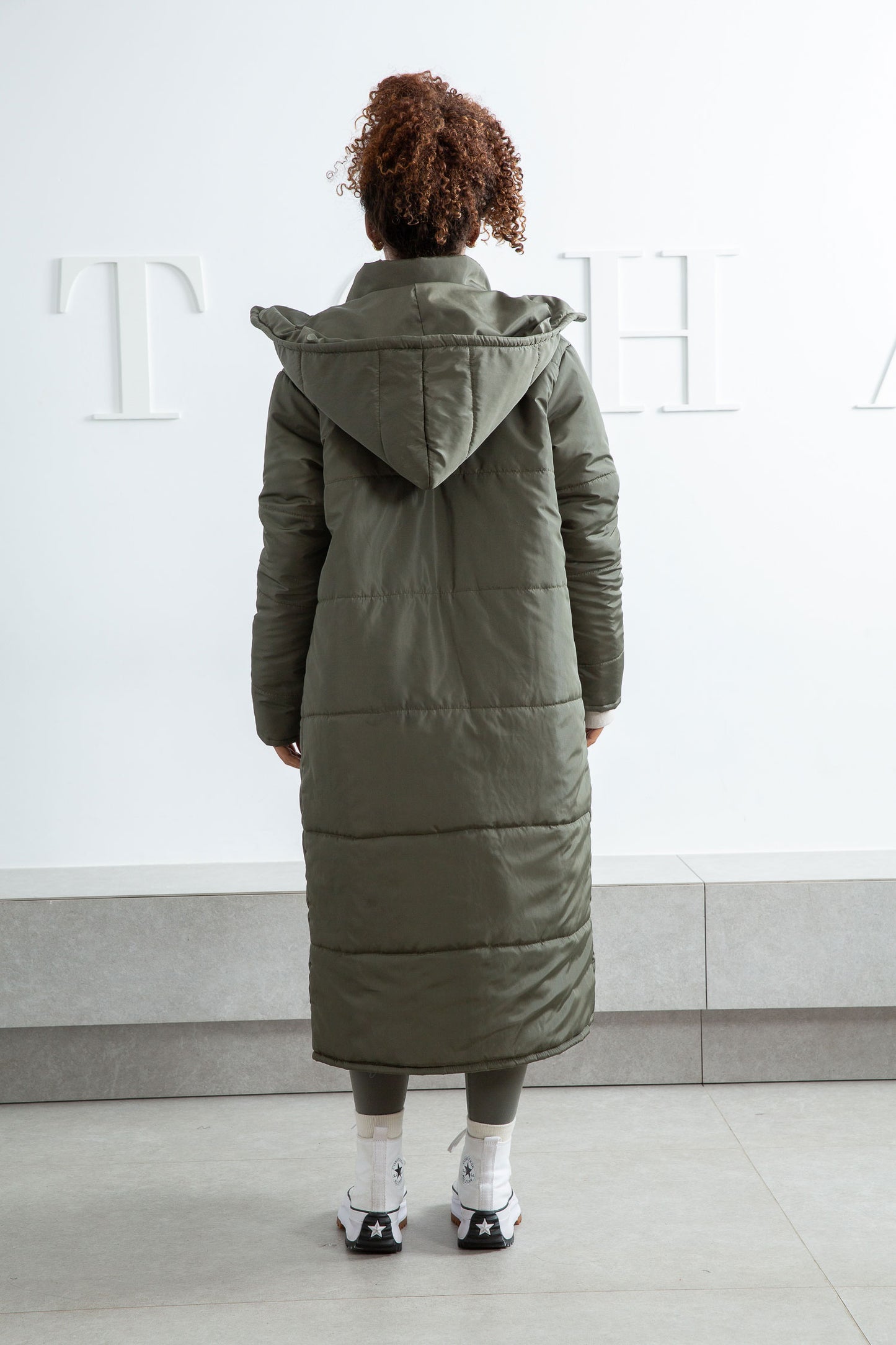 Waterproof Puffed Coat-Olive