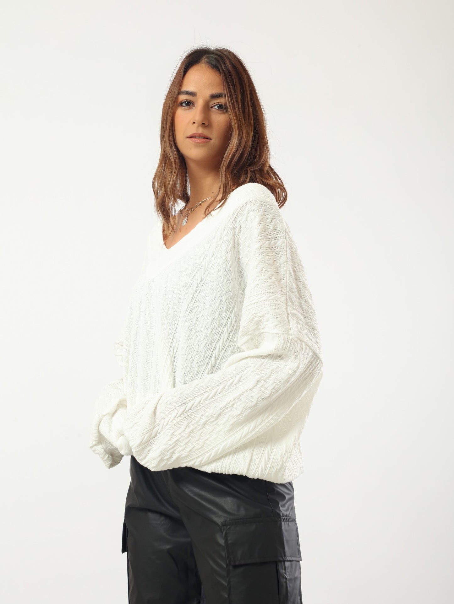 Comfy Oversized Pullover - White