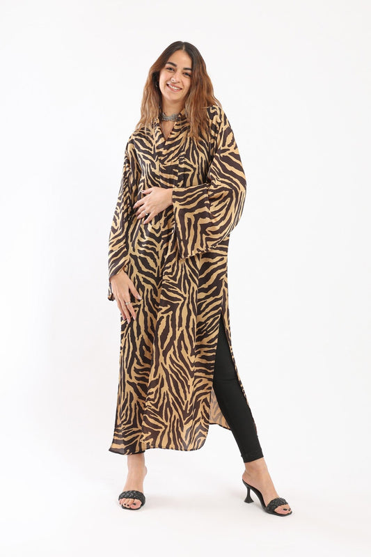 Zebra Satin Kimono