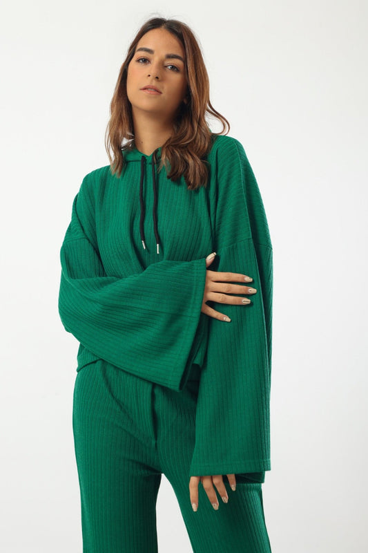 Comfy Ribbed Sweater - Green