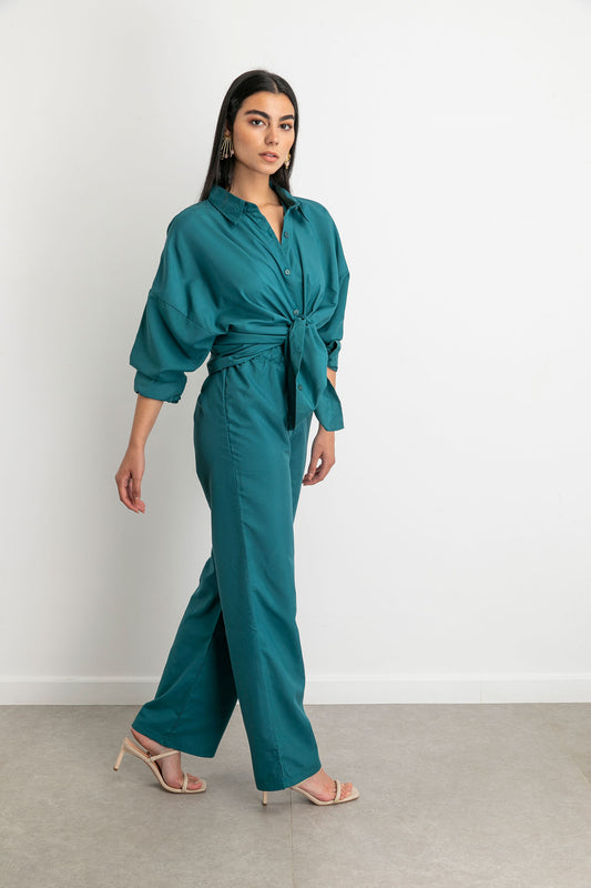 Trendy Pants Set - Teal