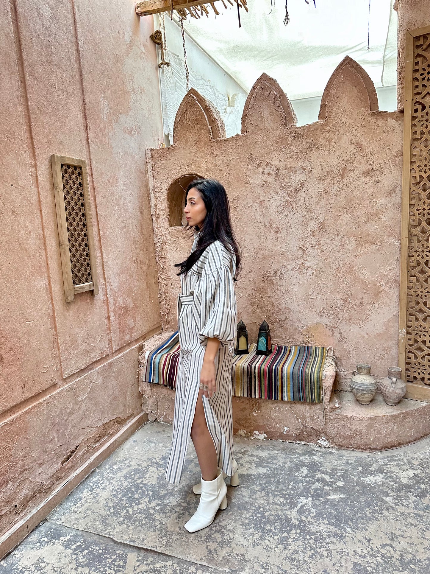 Marrakech long linen shirt