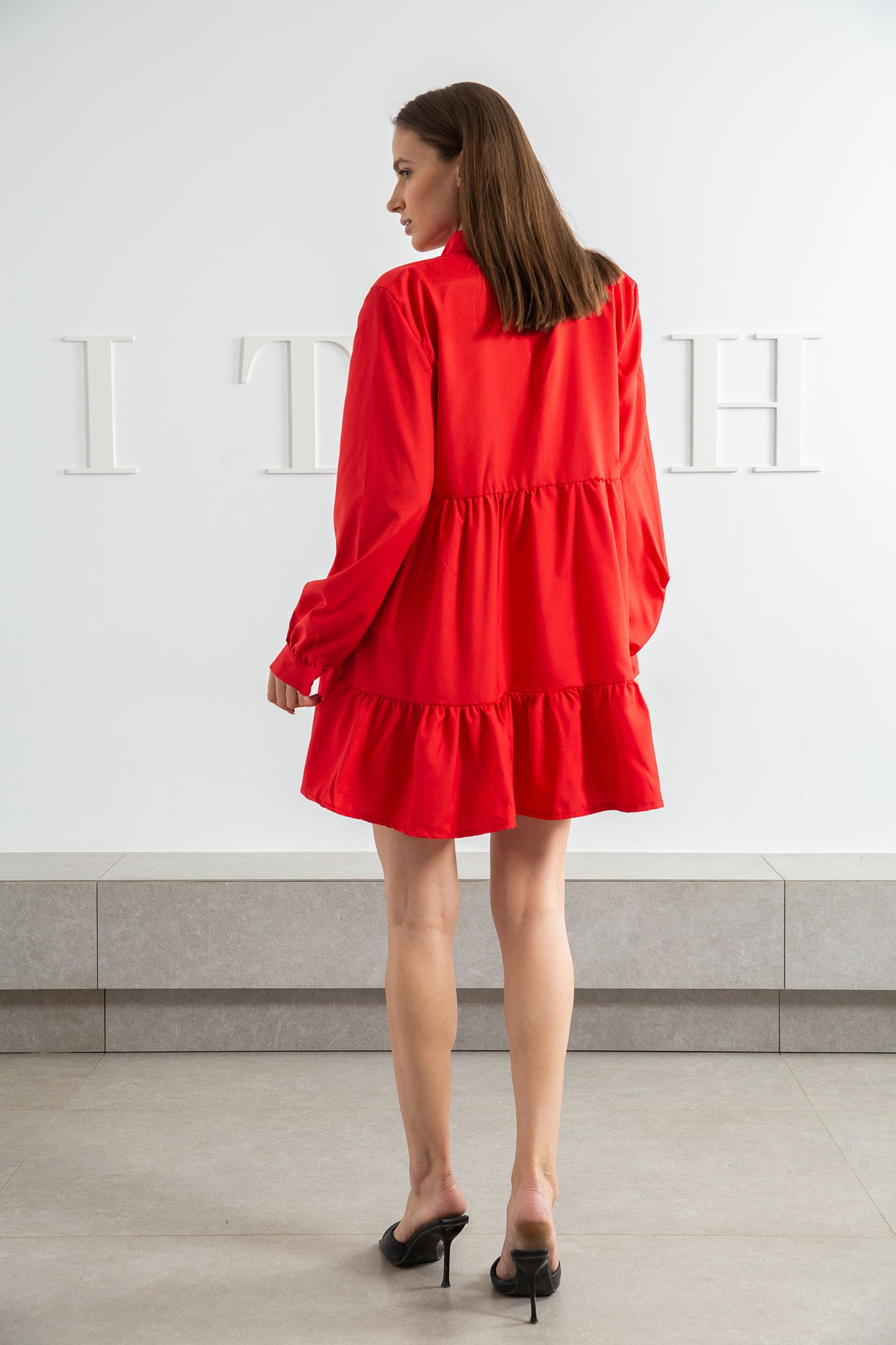 Flowy Summer Short Dress - Red